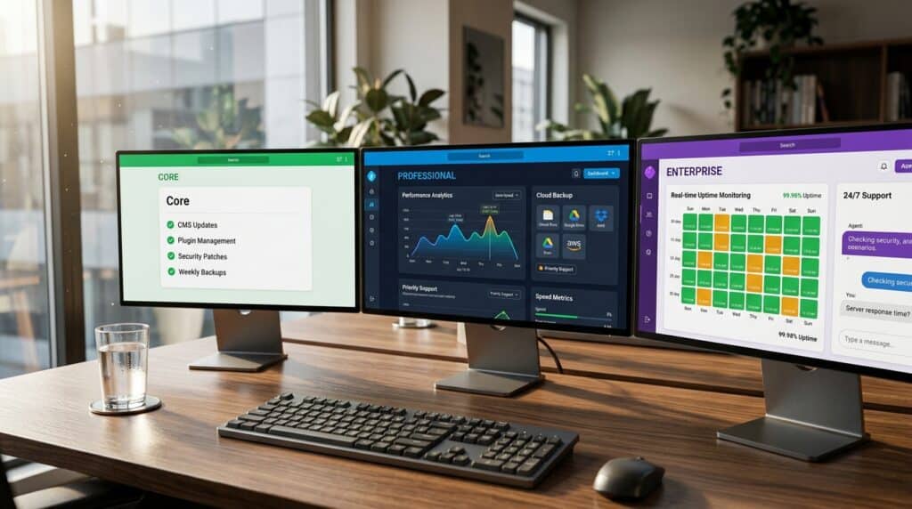 how to evaluate website maintenance package tiers 1774271825417